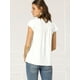 thumbnail image 5 of Camiseta Manga Tulipán Cuello En V Básico Para Mujer Blanco M, 5 of 6
