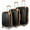 Black, variant on Miami CarryOn Collins 20” Unisex 3-Piece Expandable Spinner Luggage Set, Black