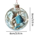 thumbnail image 6 of Holiday Sewing Snow Ball Ornament Plastic Clear Balls Xmas Hanging Ornament Seamstress Gift for Knitters Yarn Lovers, 6 of 7