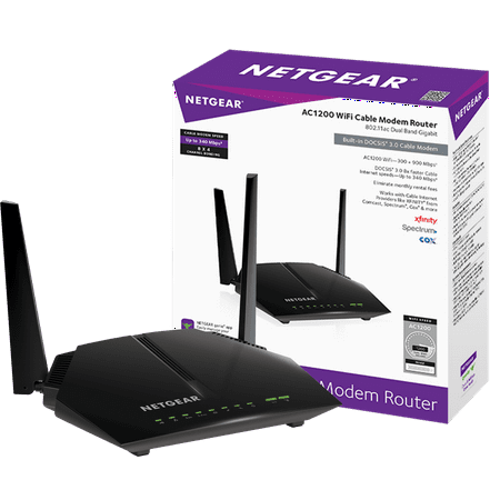 NETGEAR AC1200 (8x4) WiFi Cable Modem Router Combo C6220, DOCSIS 3.0 | Certified for XFINITY by Comcast, Spectrum, Cox, and more (Best Cable Modem Wireless Router Combo)