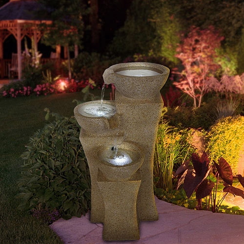 Go Yard Cascade Bowls Fountain with LED Lights by TRADEMARK GAMES INC