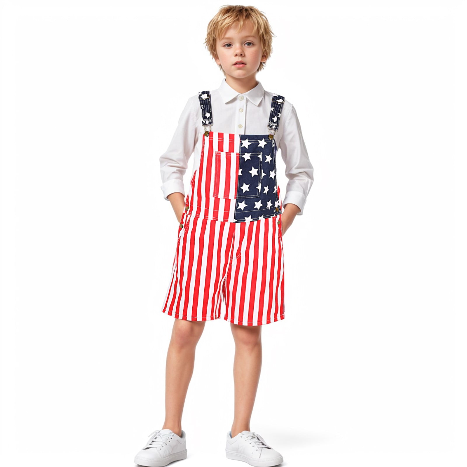 Splozh Newborn Baby Clothes Toddler Boys and Girls Printed Overalls Shorts Romper Festival Jumpsuits Red,11-12 Years