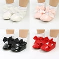 thumbnail image 6 of Baby Girls Mary Jane Flats with Bownot Non Slip Soft Sole PU Leather Newborn Infant Toddler First Walker Cirb Dress Shoes, 6 of 7