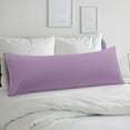 thumbnail image 1 of Funda de almohada corporal REGALWOVEN de microfibra cepillada, color violeta, tamaño king, 1 of 7