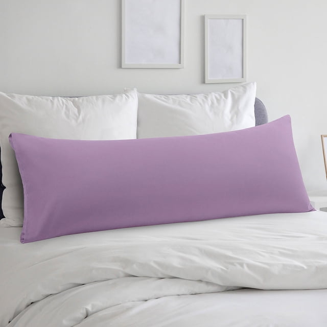 Funda de almohada corporal REGALWOVEN de microfibra cepillada, color violeta, tamaño king