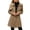Khaki, variant on Staron Women's Fall Winter Coats Elegant Casual Long Sleeve Button Down Collared Loose Solid Jacket Outerwear, Army Green L