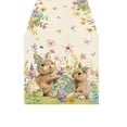 thumbnail image 3 of zhangmingg Easter Table Runner with Watercolor Bunny and Eggs Design for Holiday Dining Kitchen, 3 of 6