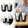 thumbnail image 2 of EYNMVR Ceramic Bathroom Cup Dispenser with Stylish Vertical Stripes - Disposable Mouthwash Cup Holder Holds 3-4oz Paper Cups for Rinsing Cups on Bathroom, 2 of 9
