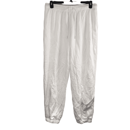 Nike Sportswear Womens Ice White Femme Mid-Rise Easy Fleece Joggers Size L $60