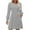 Gray, variant on Women's Long Sleeve V Neck Sweater DressTrendy Casual Ribbed Knit Short Mini Fall Winter Tunic Dresses for Women