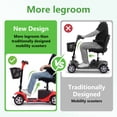thumbnail image 4 of Arshin Upgrade 4 Wheels Mobility Scooter with Removable Battery,Compact Heavy Duty Mobile for Travel,Foldable Powered Wheelchair for Adult,300lbs,Red, 4 of 14