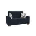 thumbnail image 3 of Ottomanson Origins Sleeper Loveseat, Dark Blue Polyester, 3 of 7