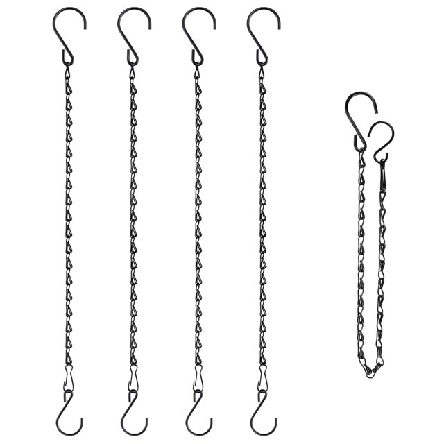 Cadena colgante para plantas RIFNY, 50 cm, hierro negro, para exteriores e interiores