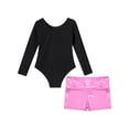 thumbnail image 4 of iEFiEL Kid Girls Dance Leotard with Shorts Gymnastics Ballet Suit Long Sleeve Fitness Workout Outfit Pink 14, 4 of 7