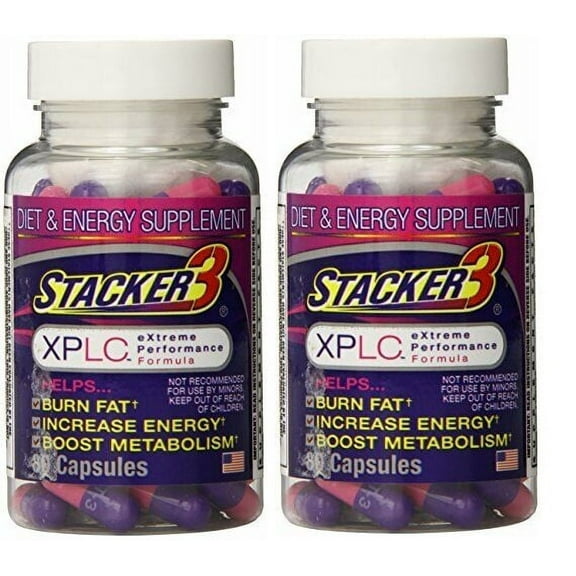 Stacker 3 XPLC Body Fat Burner and Metabolism Boosting 80 capsules Pack of 2