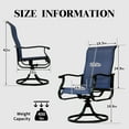 thumbnail image 2 of Patio Swivel Chairs Set of 6, Outdoor High Back Rocker Dining Chairs with All-Weather Textilene Mesh and Metal Frame, Comfortable Swivel Chairs for Patio, Garden, Deck, and Backyard (Blue), 2 of 7