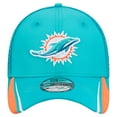 thumbnail image 2 of Men's New Era  Aqua Miami Dolphins Game Day Linear 39THIRTY Flex Hat, 2 of 6