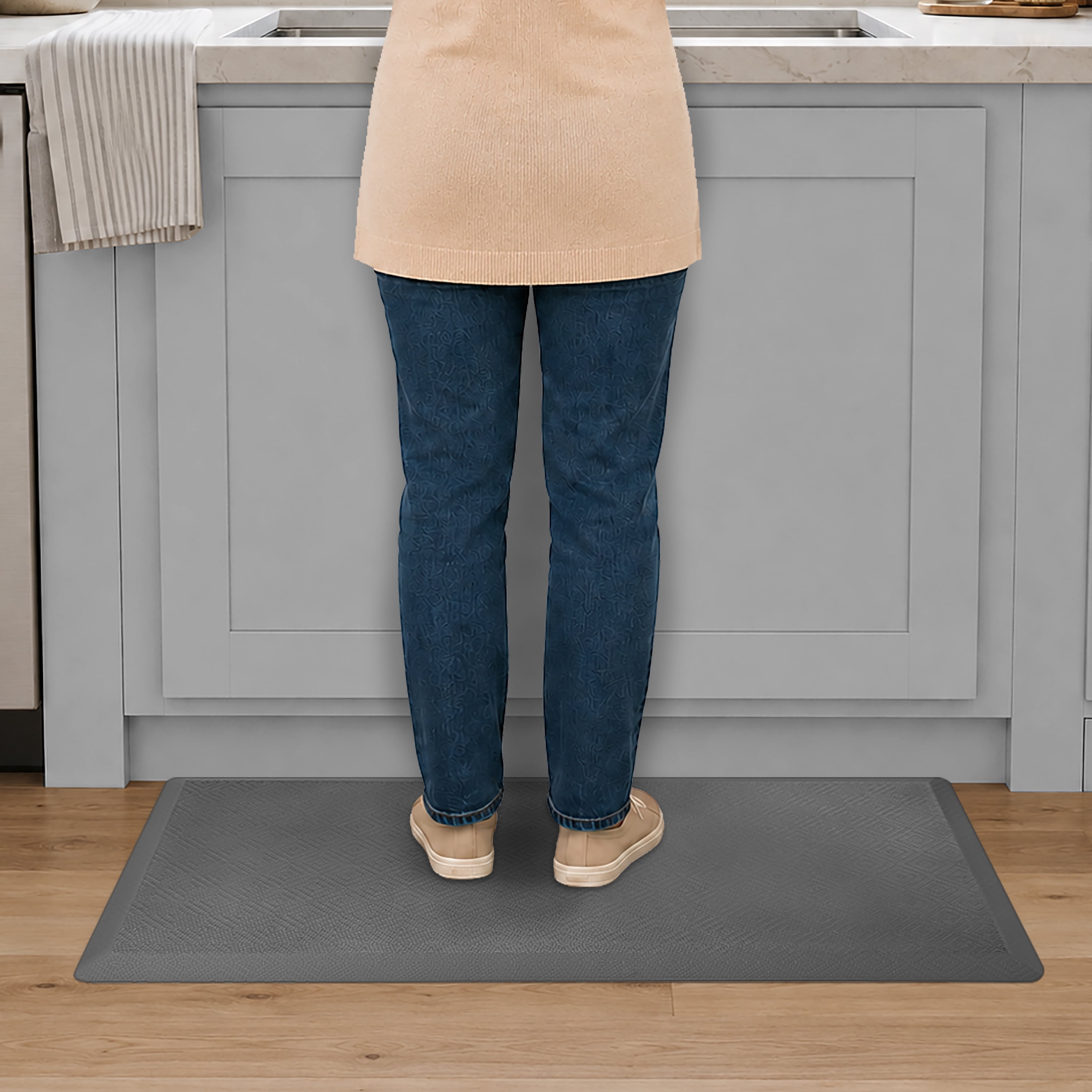 Allure Extra Comfort Anti Fatigue Mat 20x39 - Diamond - Grey