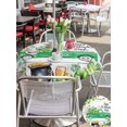 thumbnail image 4 of Outdoor Tablecloth with Umbrella Hole and Zipper, St. Patrick's Day Round Table Cloth 60 Inch Waterproof Tablecloth, Green Truck Lucky Shamrocks Rustic Wooden Picnic Table Cover for Patio Camping, 4 of 7