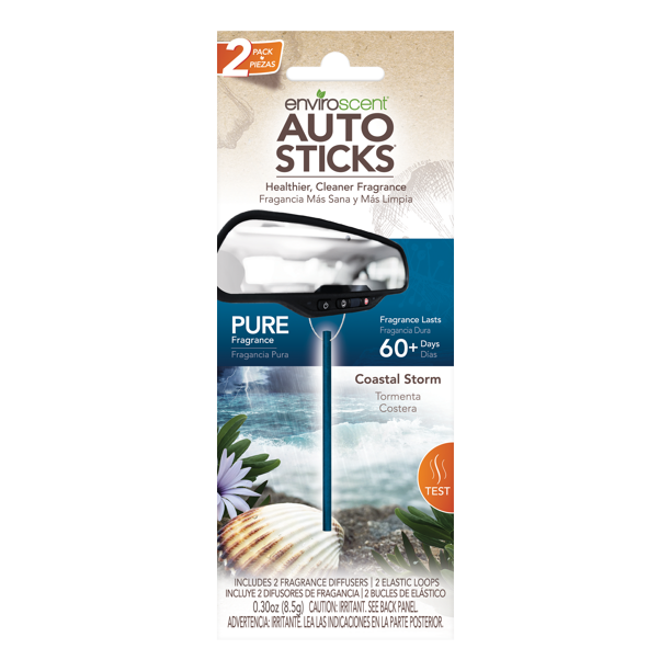 Enviroscent Auto Sticks Coastal Storm 2pc 1421