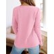 thumbnail image 5 of Remera PRETTYGARDEN de Manga Larga con Cuello en V y Tejido Waffle Rosa Talle M, 5 of 5