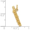 thumbnail image 4 of 14K Yellow Gold 3-D Polished Flute Charm (24 X 7) Made In United States xac342, 4 of 6
