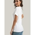 thumbnail image 6 of Womens Tops Short/Long Sleeve T-Shirts Fitted Crewneck Tee, 6 of 6