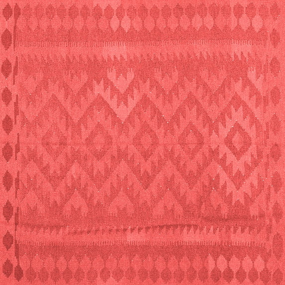 Ahgly Company Indoor Square Southwestern Red Country Area Rugs, 5' Square