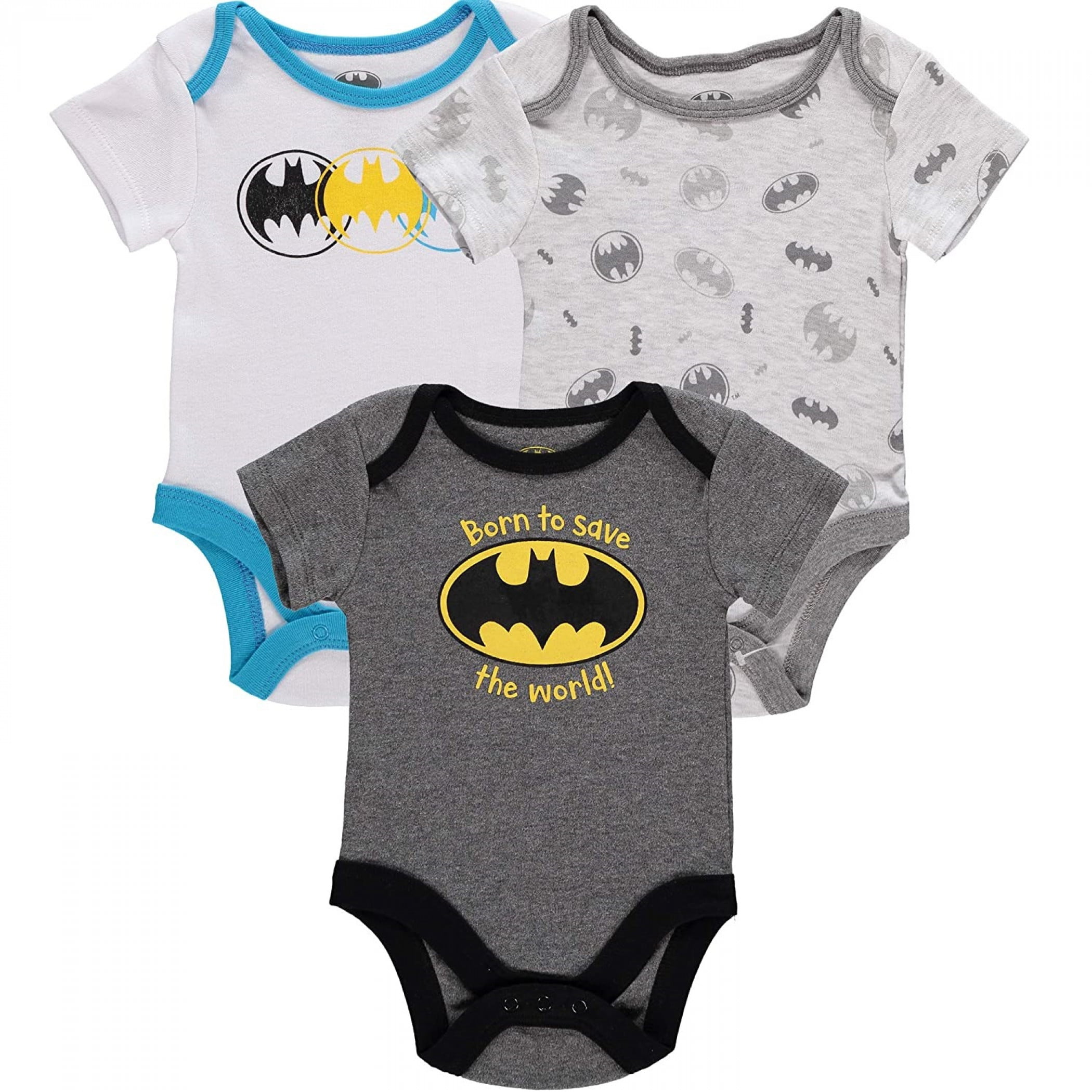 0-3 Month Newborn Baby Batman Outfit Costume Clothes Infant Tee One Piece Romper 