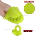 thumbnail image 4 of 4pack Silicone Pot Holders Heat Resistant Silicone Mini Oven Mitts Pinch Pot Holders Finger Protector Yellow Green, 4 of 6