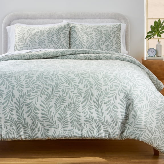 Better Homes & Gardens Botanical 3-Piece Comforter Set, Green, Full Queen, All Ages