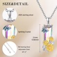 thumbnail image 5 of TANGPOET Sunflower Necklace for Women 925 Sterling Silver Butterfly Sunflower Necklace 18K Gold Plated Hypoallergenic Crystal Jewelry Gift for Wife, 5 of 5