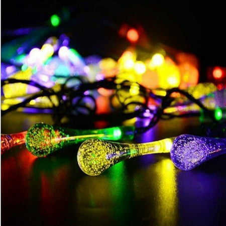 1.5M 10LED Colorful Glow Water Drop String Lights Party Wedding Decor Lights