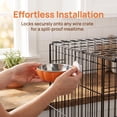 thumbnail image 4 of Stainless Steel Dog Bowl for Crate, Hanging Pet Water Feeder Cage Food Dish, No Spill Adjustable Hook On Bowl for Small Medium Dogs Cats, AKLJWH, 4 of 6