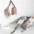 thumbnail image 3 of Loofah Bath Sponge Shower Long Loofah Back Scrubber Soft Mesh Body Wash Exfoliating Shower Poufs for Women & Men Bathroom 30*6CM 2pcs pink gray, 3 of 4