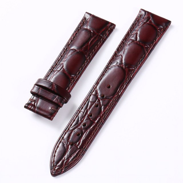 Correa de reloj unisex de piel de vaca con patrón de piedra y patrón redondo de doble cara