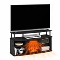 thumbnail image 2 of Furinno Jensen Open Shelving Storage Fireplace Entertainment Center for TV up to 55 Inch, Americano/Black, 2 of 9