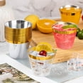 thumbnail image 2 of IPIRS 100PCS 9oz Gold Plastic Cups for Party, Disposable Gold Rim | Plastic Cocktail Glasses | for Wedding | Thanksgiving | Christmas | and Parties, 2 of 6