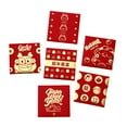 thumbnail image 3 of Tnarru 6 Pcs Enveloppes Rouges du Nouvel An, Petites Cartes de Vœux Carrées, Enveloppes d'Argent Chanceuses Hong Bao pour Festival, 3 of 8