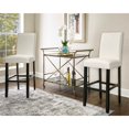 thumbnail image 4 of Linon Stewart 30" Fabric & Wood Bar Stool in Glitz White/Black, 4 of 7