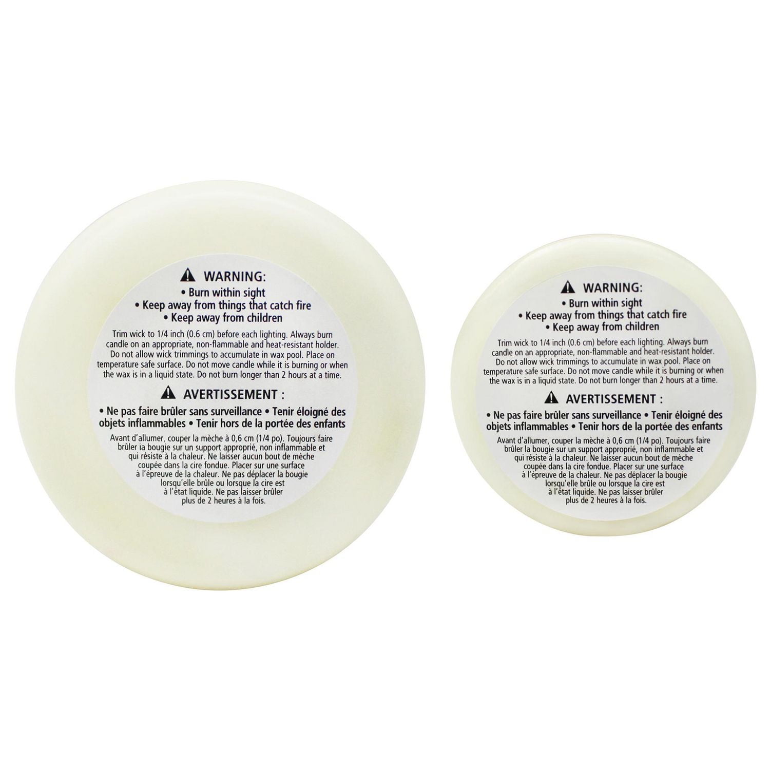 Mainstays Unscented Pillar Candle Set, Pack of 5, various size