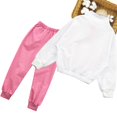 thumbnail image 2 of AAMILIFE Girls Sport Clothes Set Sweatshirt + Pants Letter Pattern Print Teenage Tracksuit, 2 of 10