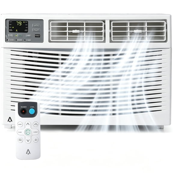 LingStar Window Air Conditioner ,12000btu Wall Mounted Window Ac Units with Wi-fi Enabled, Remote Control, Cooling Up to 550sq.ft, 115v for Rooms, Dehumidifier, Fan, Reusable Filter