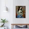 thumbnail image 4 of ARISTURING Framed Picasso Wall Art Nordic Abstract Girl and Cat Canvas Wall Art Bohemian Canvas Prints The Dream Girl with Cat Picture Modern Wall Decor for Hotel Rooms Bedroom Poster 16x20 in, 4 of 5