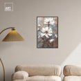 thumbnail image 3 of White Textured Flowers Canvas Elegant Floral Wall Art by Art Remedy, Black Frame, 20" x 30", 3 of 7