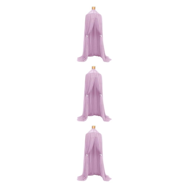 Bearachild Dosel de cama fácil de instalar, protección efectiva contra mosquitos plegable, mosquitera, tienda de campaña, capa púrpura Type1 NO1