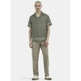 thumbnail image 5 of No Boundaries Men's & Big Men's Button Down Embroidered Hem Summer Shirt, Sizes XS-5XL, 5 of 5