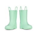 thumbnail image 7 of Kushyshoo Kids Rain Boots for Girls Boys Waterproof Rain Shoes with Easy On Handless Green Solid Boots Size 6, 7 of 7