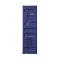 Blue Metal Industrial Wardrobe with Single Door and Double Compartments