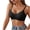 Black, variant on Women's Seamless V Neck Wireless Bra, Heart Hollow Cutout, Adjustable Thin Straps, Dual Hook Back, Invisible Soft Daily Comfort